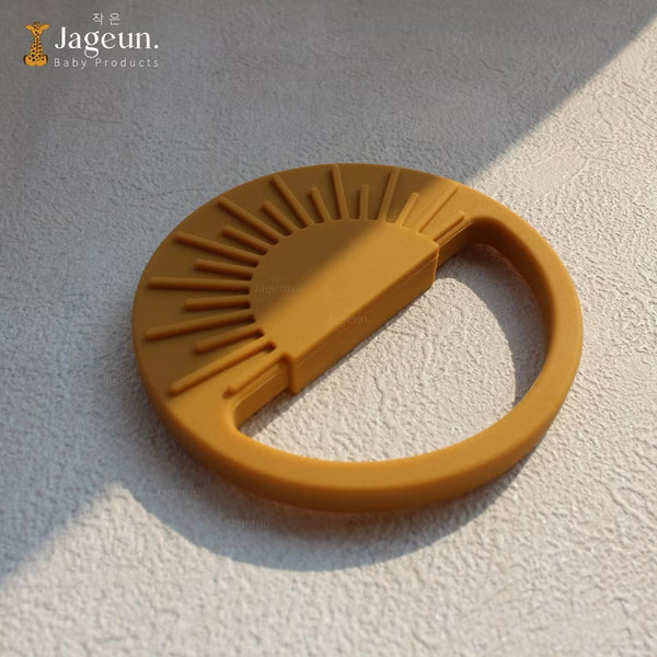 Sun Shape Silicone Teether  in Yellow